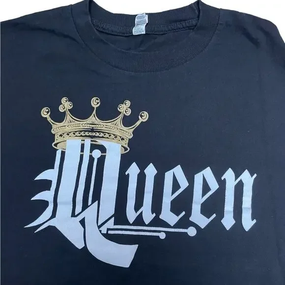 Queen graphic tee short sleeve black cotton unisex size small - Picture 2 of 6